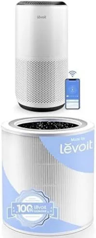 Purificador de aire H13 PM2.5, 400m3/h, 83 m², WiFi, control, Aire Inteligente LEVOIT con Filtro HEPA, CADR, Hasta con Sensor