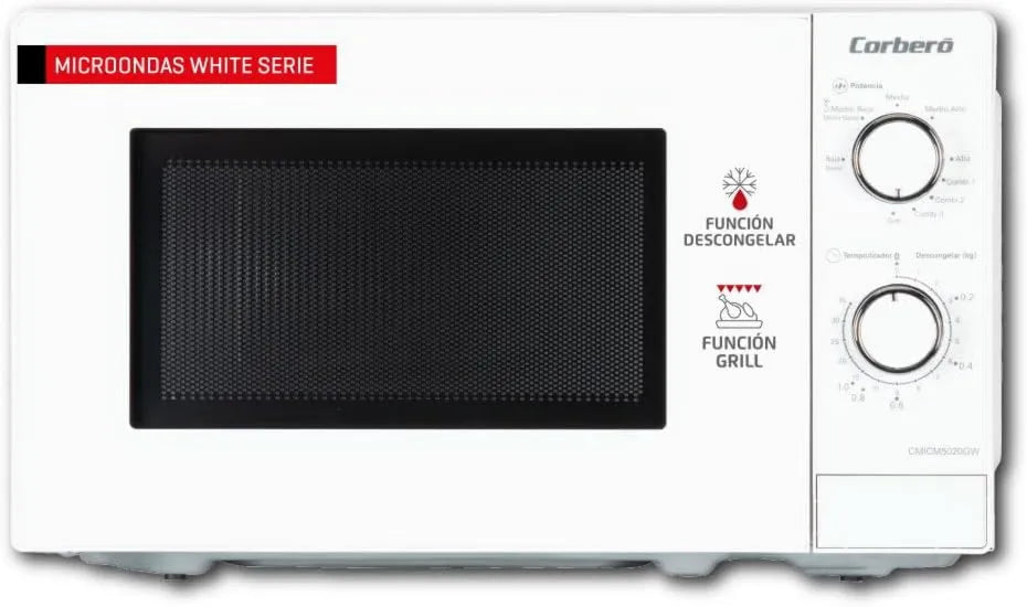 Corbero CMICM5020GW horno microondas, 20L, 700W, función grill