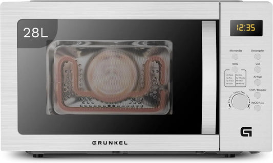 Horno microondas MW-28AIRFRYER, 28 litros, 900W, 1200W, 2200W, 5 niveles, 8 programas, cocción por aire caliente, función grill