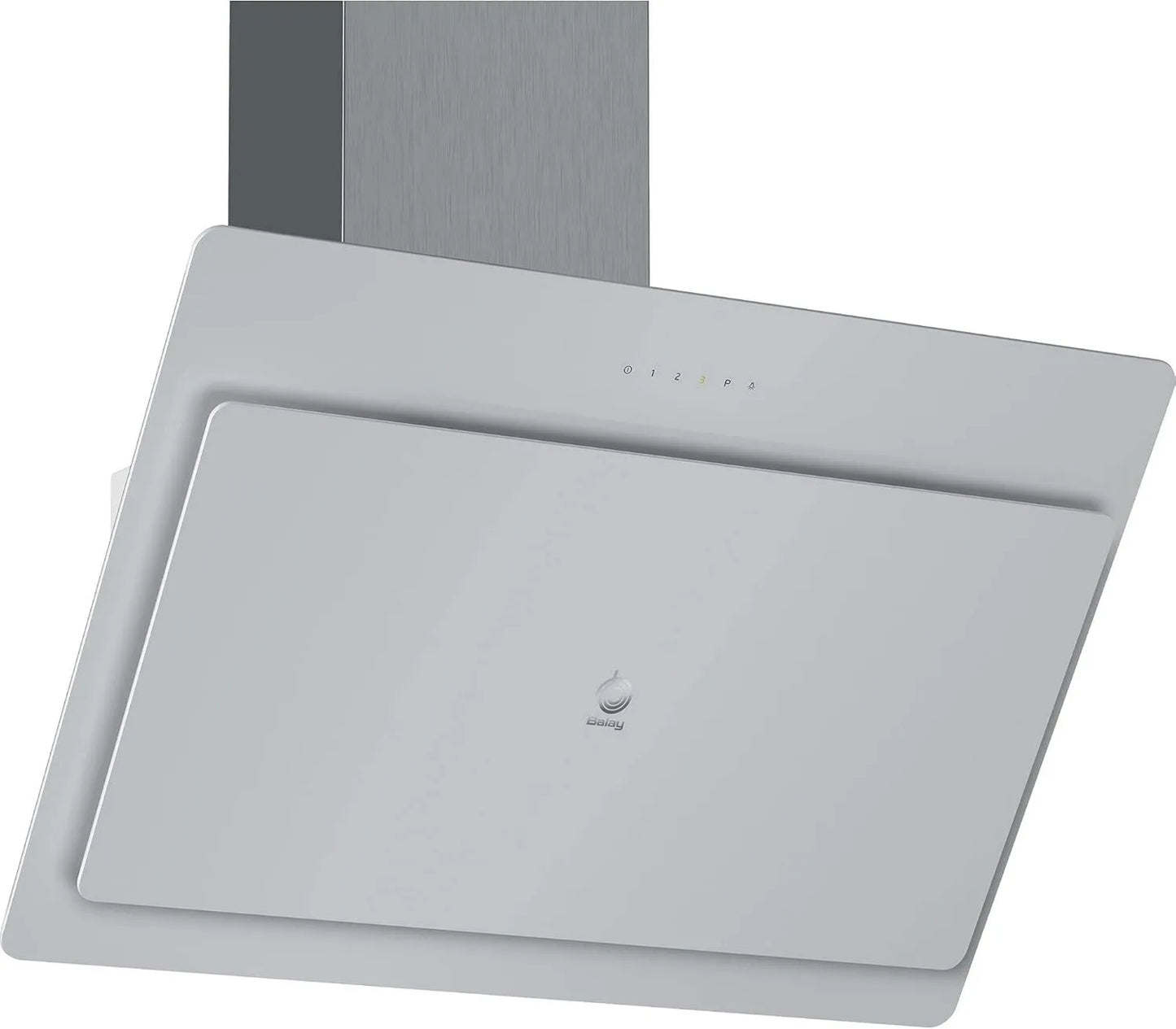 Balay 3BC587GB campana extractora, 80 cm, Pared, Cristal Blanco
