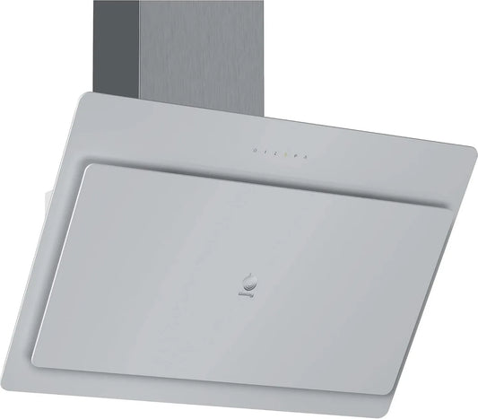 Balay 3BC587GB campana extractora, 80 cm, Pared, Cristal Blanco