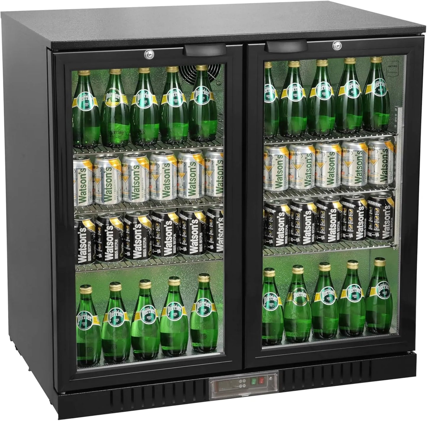 Frigorífico GBC3002, 198 L, 160 W, 90 x 53 x 86.5 cm, Bebidas METRO Professional Metal/Vidrio, Refrigeración Ventilada, Descongelación Automática