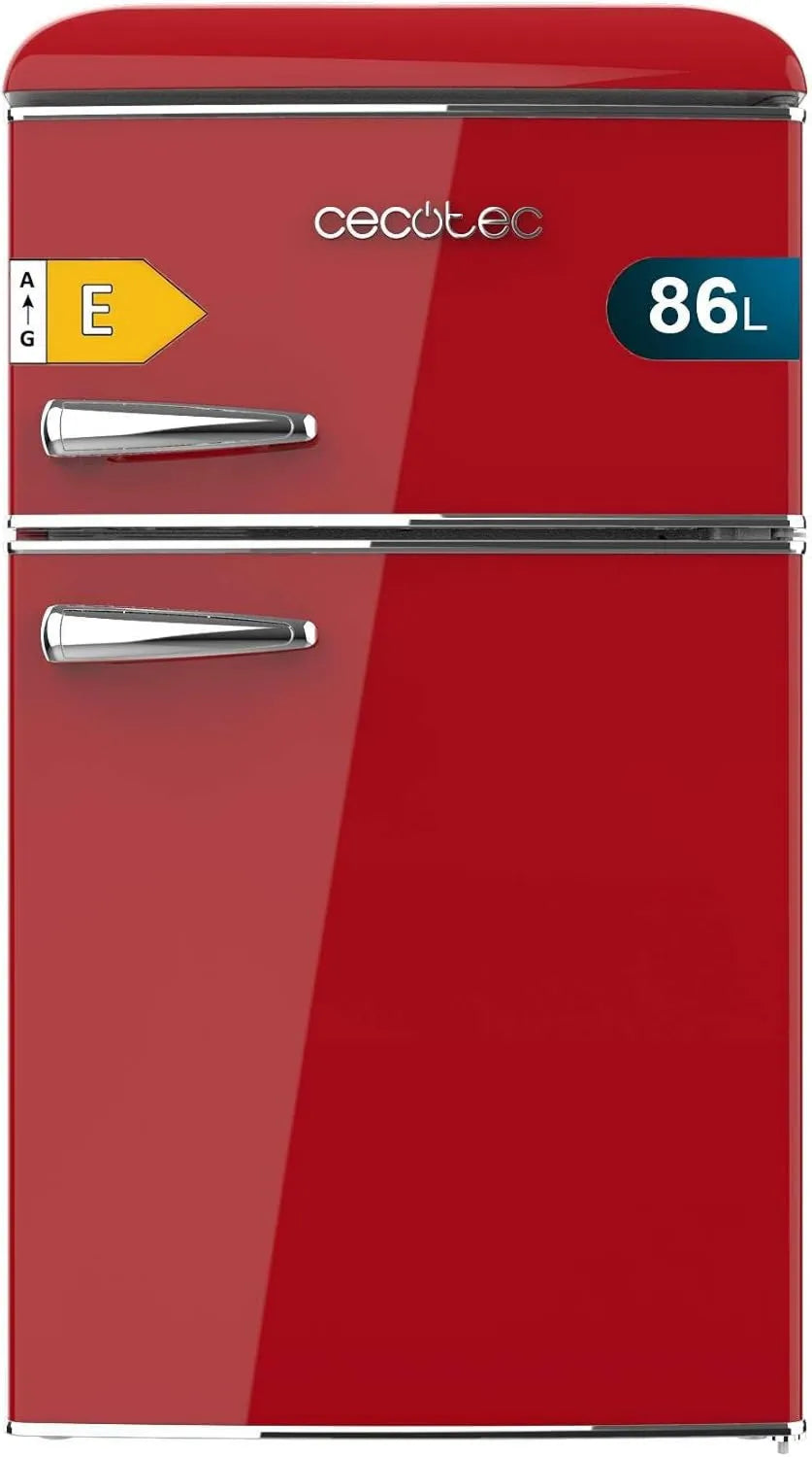 Cecotec frigorífico, 86L, 89,3cm, 48,7cm, Nevera Pequeña, Bolero CoolMarket 2D Origin 86 Red E. de Alto y de Ancho, Clase Energética E