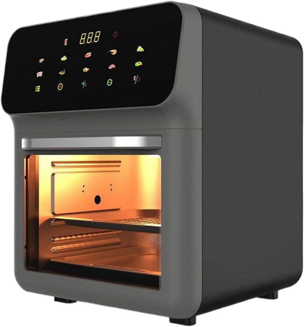Tostadora, cocción por aire caliente, 15L, 2 Niveles, Horno Giratorio Aire Fryer Encimera