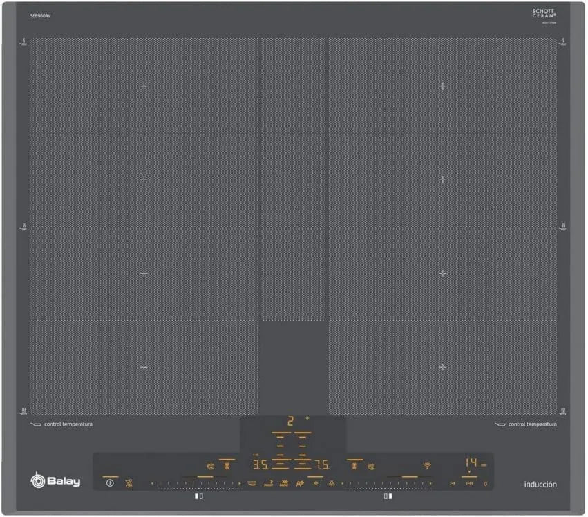 Balay 3EB960AV placa de inducción, 60 cm, 2 Zonas, FlexInduction Total con Control de Placa, Control Táctil
