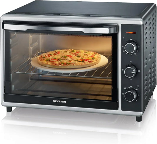 Severin TO 2058 horno eléctrico, función grill, 1800 W, 42 L, Horno Tostador con Función de Convección, Mini Horno Tostador con Grill y Bandeja