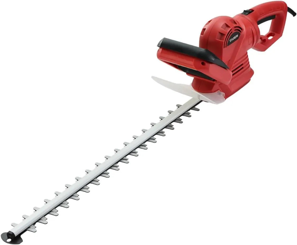 STANEW Cortasetos eléctrico Tamaño seto 710 W, 610 mm, 24 mm, Recortasetos eléctrico con Cable, Longitud de la Hoja, Apertura de los Dientes