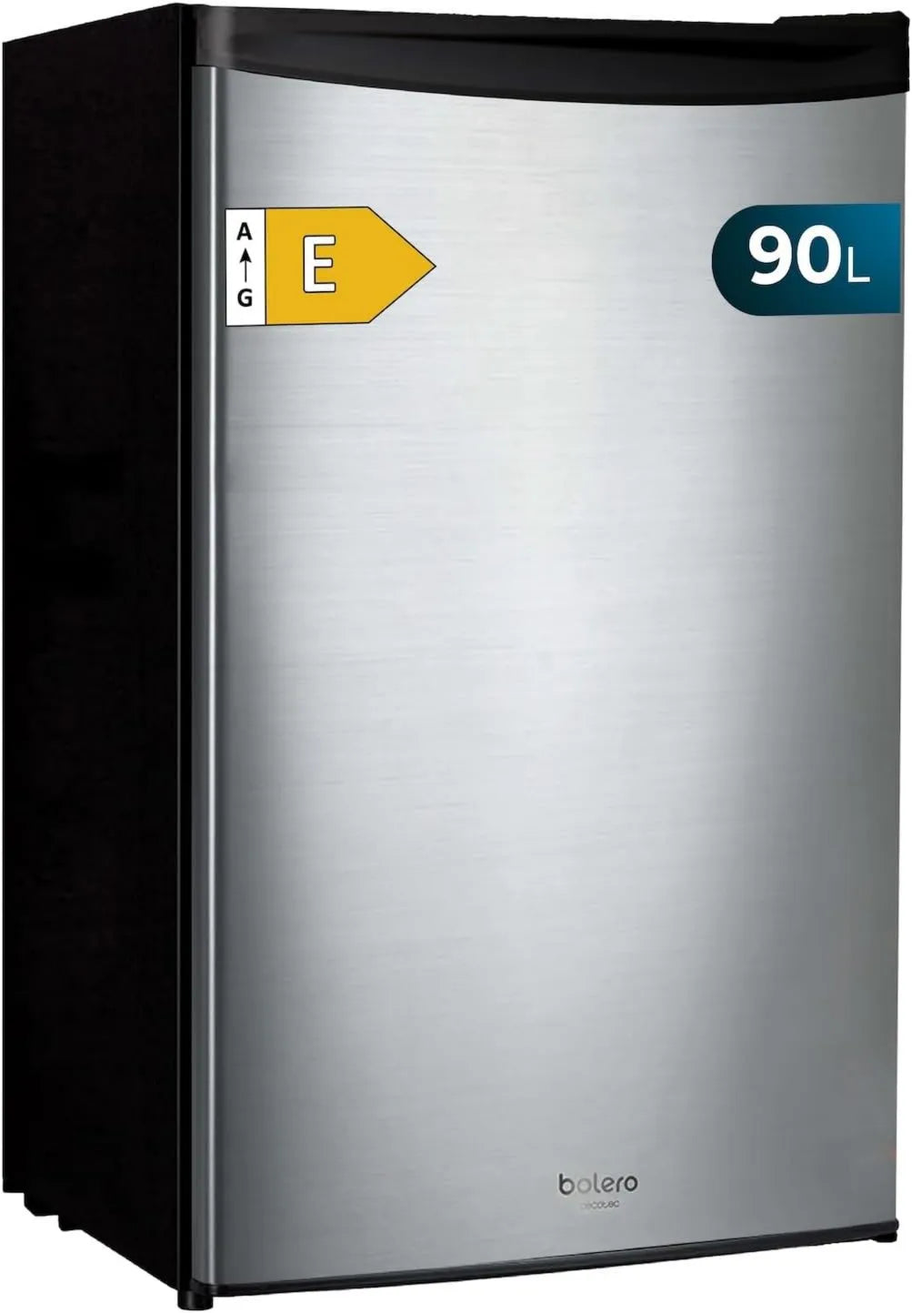 Cecotec frigorífico, 91L, 83 cm, 47 cm, acero inoxidable, funcionamiento eficiente, ajuste regulable, Nevera de Mesa, Alto y de Ancho, Bajo Consumo