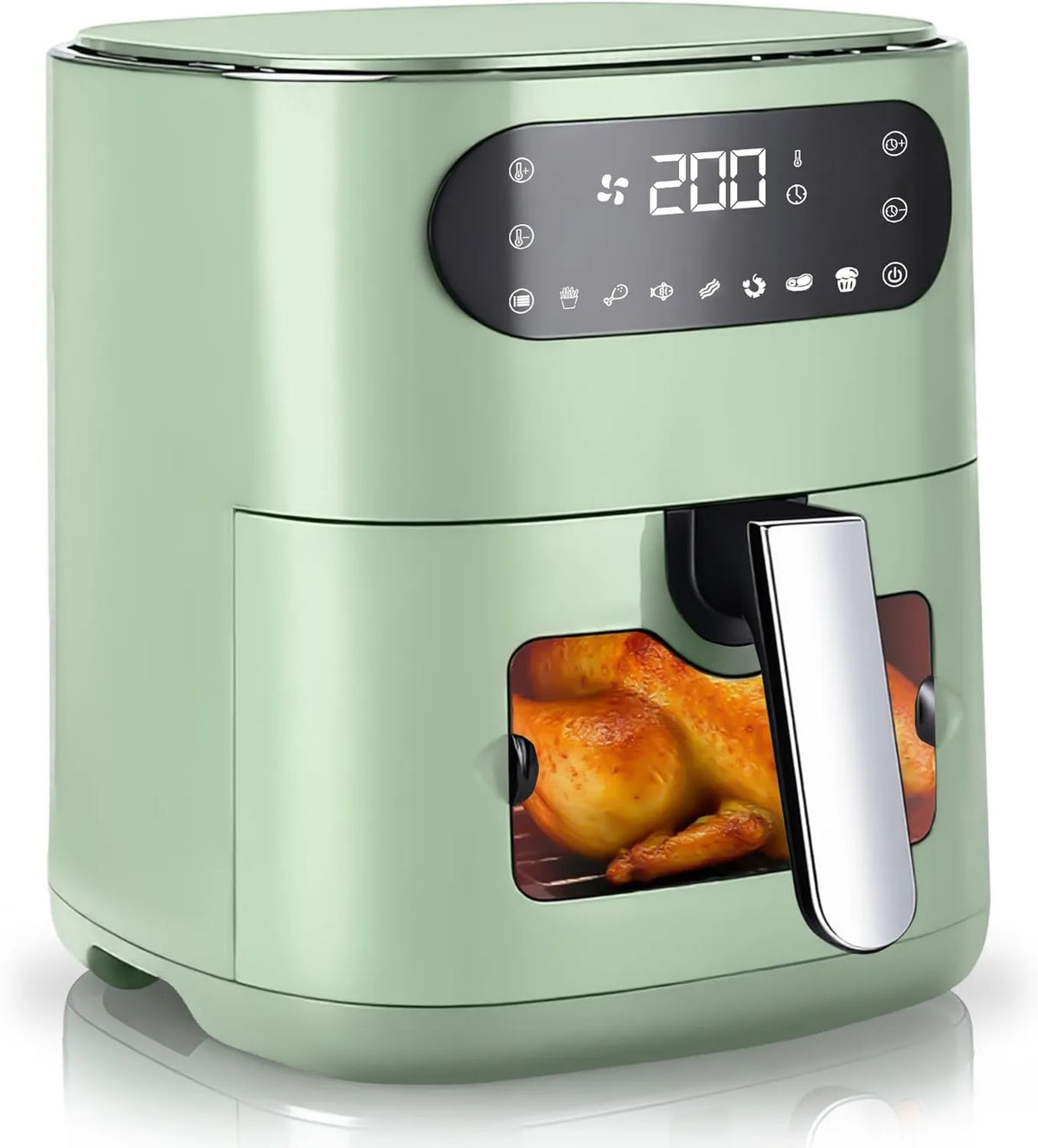 Freidora de aire, control programable, 6L, cocción por aire caliente para encimera
