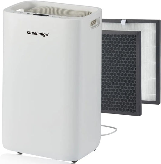 Deshumidificador R290 ALPHA-Q20, control programable, filtro HEPA, 20L, con Ionizador y Refrigerante, Purificador de Aire
