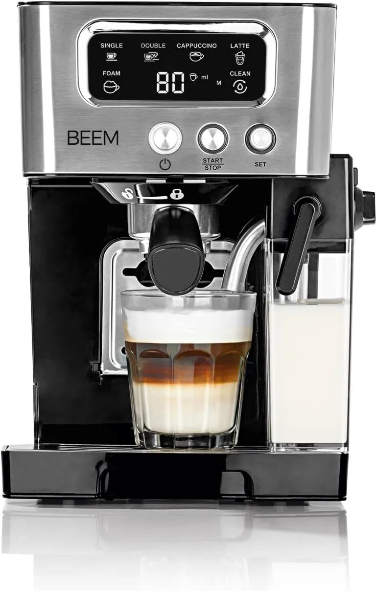 Cafetera espresso, 15 bar, 0,4 L, 1, Especialidades de café, como de barista, Con depósito de de leche y de agua