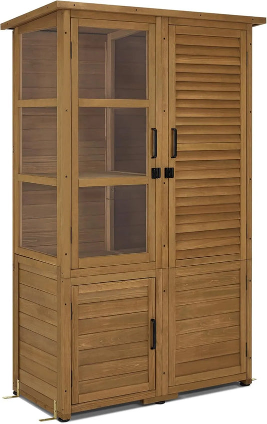 Armario de almacenamiento 0130D, 55 × 110 × 175 cm, estructura impermeable