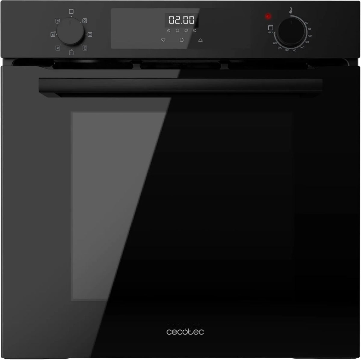Cecotec M226000 ventilador, 2800W, 72L, función grill, función de vapor, Bolero Hexa Vidrio Negro A, Grill Asistido por, Modo Convección