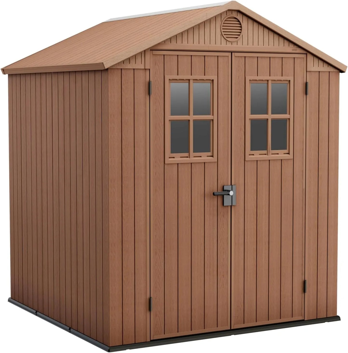 Cobertizo de jardín, 3.3 m², 190 x 183 x 221 cm, 6 x 6, protección UV, Efecto Madera