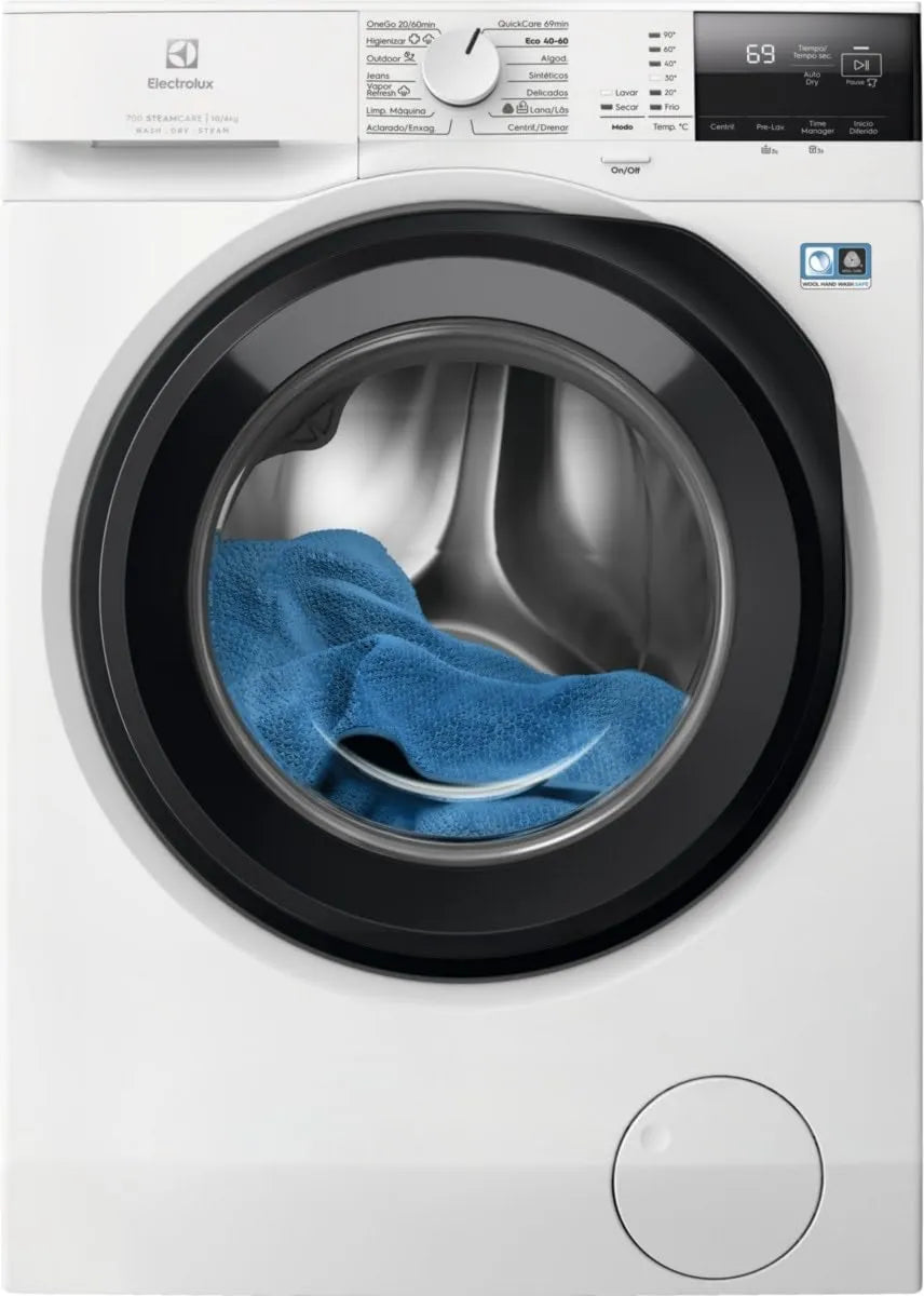 Electrolux EWI7216O2B lavasecadora, Motor Inverter, 6 kg, 1,600 rpm, Lavadora Secadora Instalación Gratuita Serie 700 SteamCare, 10/ Lavado/Secado