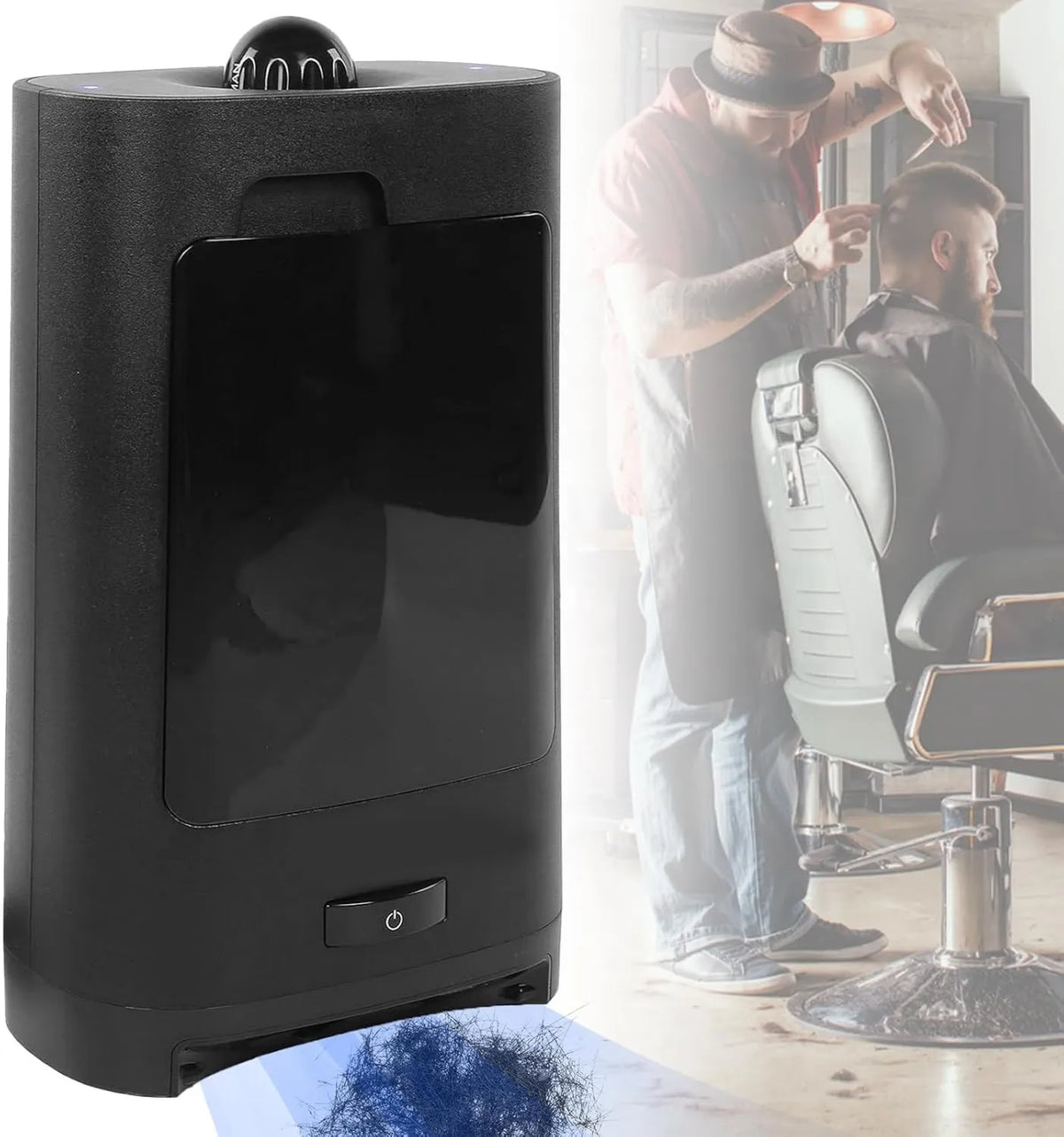 Aspiradora, 1400 W, 2,7 L, estacionaria sin Contacto, salón con Cabello Roto, Bote de Basura eléctrico de barbería con Sensor automático