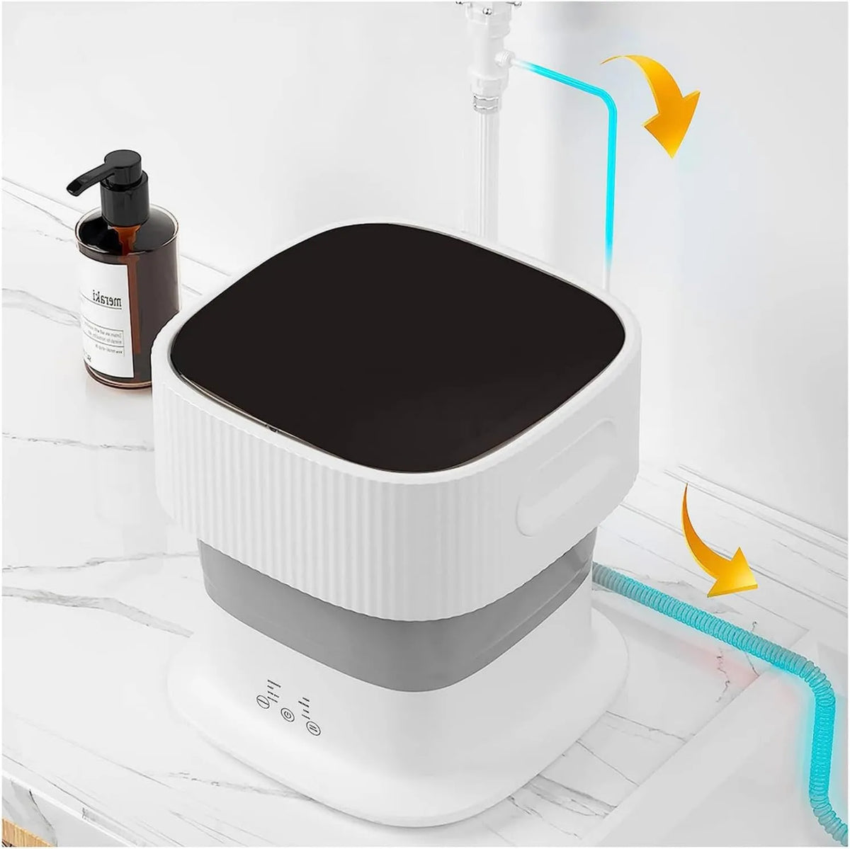Lavadora, 9L, Portátil, Mini s Portátiles con Secado por Centrifugado, Entrada y Salida de Agua Automática, Carga Superior para Interior