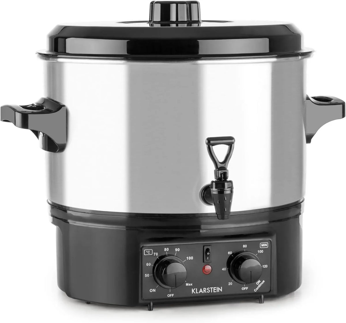 Klarstein rizador de pelo, 2000 W, 120 min, 16 L, Biggie, Pasteurizador eléctrico, Potencia, Temperatura ajustable 30, Temporizador máx