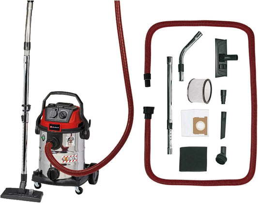 Aspiradora VC 2025, 1200 W, 25 L, en seco y húmedo TE- SACL, Clase de Polvo L, para Polvos con valores MAK >1 MG/m3, Limpieza de filtros