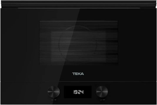 Teka ML 8220 horno microondas, 22 L, 850 W, 5 Niveles, función grill, Microondas empotrable con Grill, Potencia, Base Cerámica, Vidrio Negro Completo