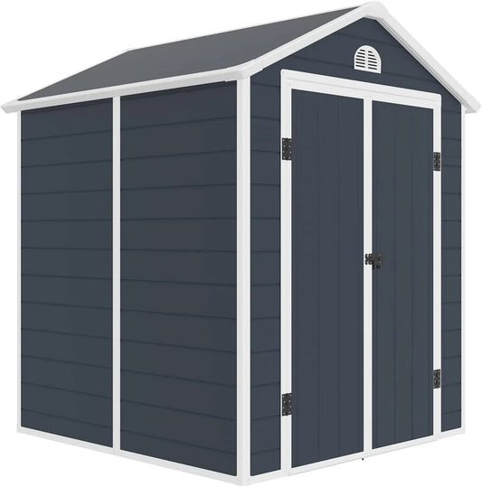 Cobertizo de jardín, 3.5 m², 190 x 192 x 226 cm, 120 x 183 cm, Jardín de Resina Gardiun New Donna