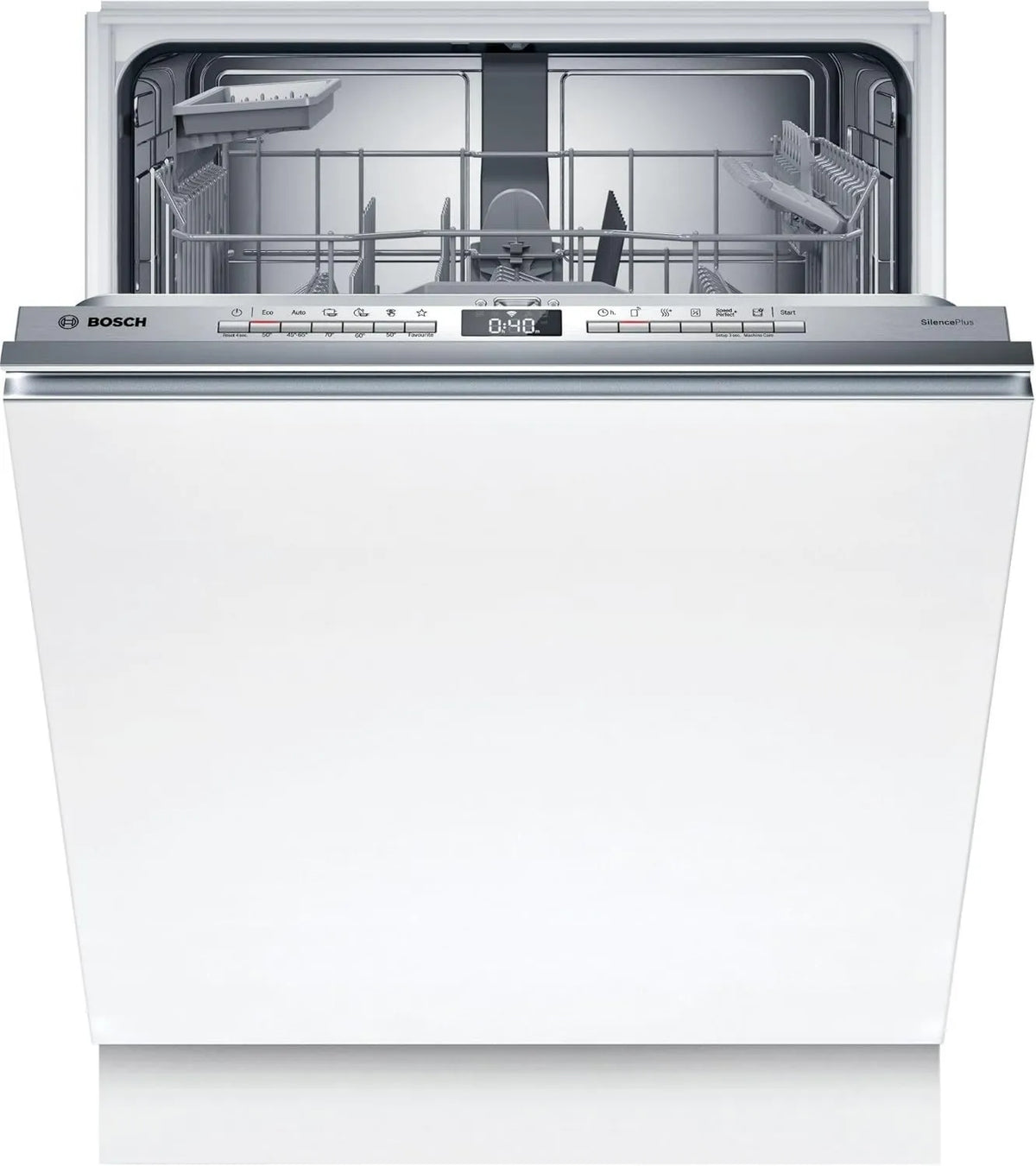 Bosch SBV4EAX28E lavavajillas, 60 cm, funcionamiento silencioso, inteligente XXL, totalmente integrado, cesto para cubiertos, fabricado en Alemania