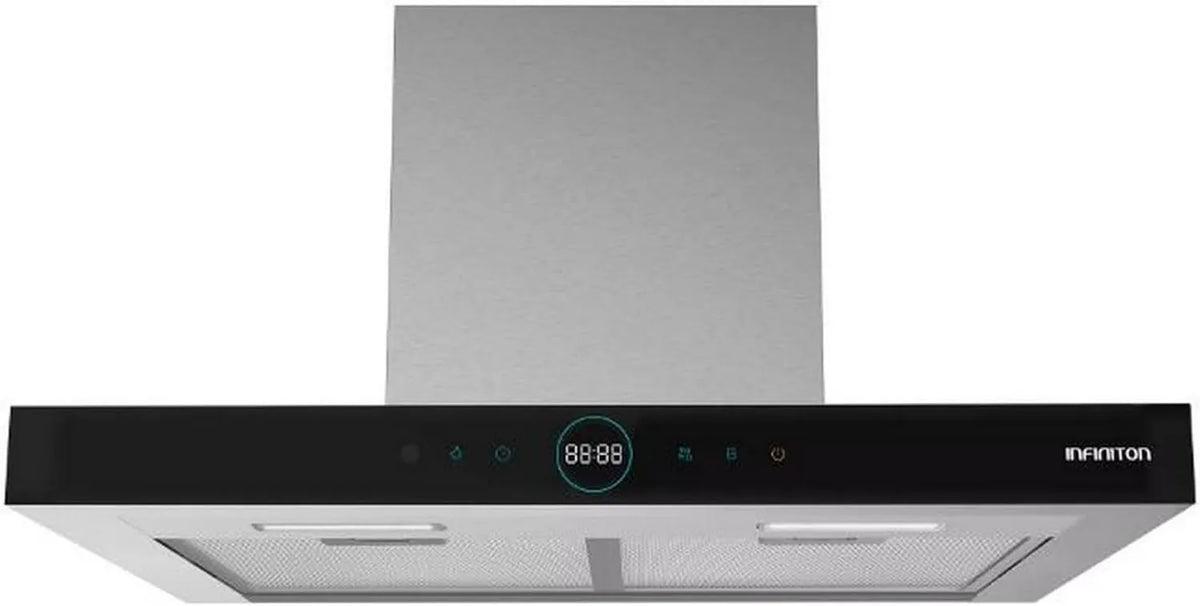Campana extractora CMPT-A70I, 800 m³/h, 70 cm, 4 Niveles, INFINITON, Diseño T-INVERTIDA, Potencia, Reloj Digital Frontal, Control Remoto