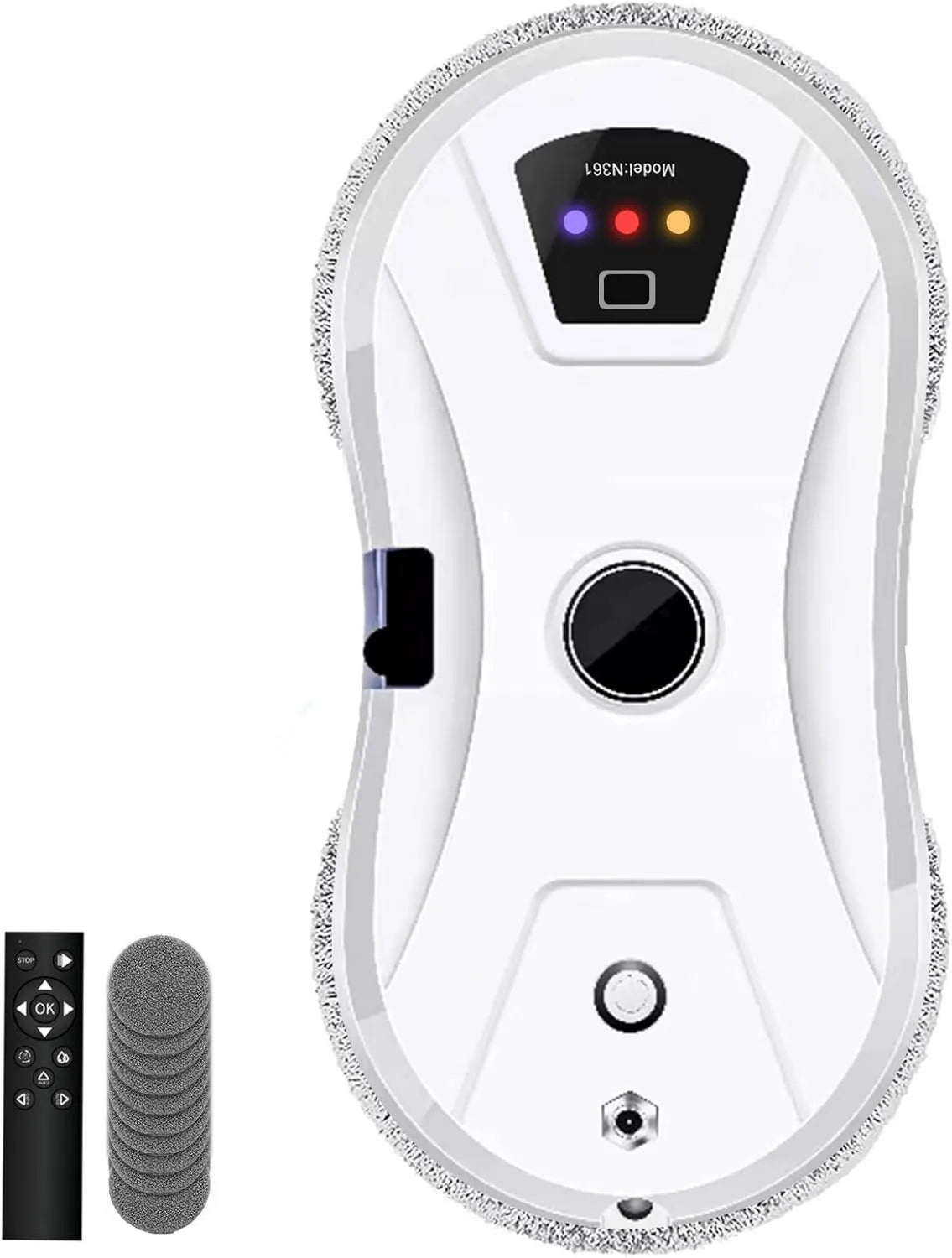 Robot Limpiacristales, 5600Pa, Robot Limpia Cristales Automático con Rociador de Agua, Potente Succión de Limpia Cristales Inteligente