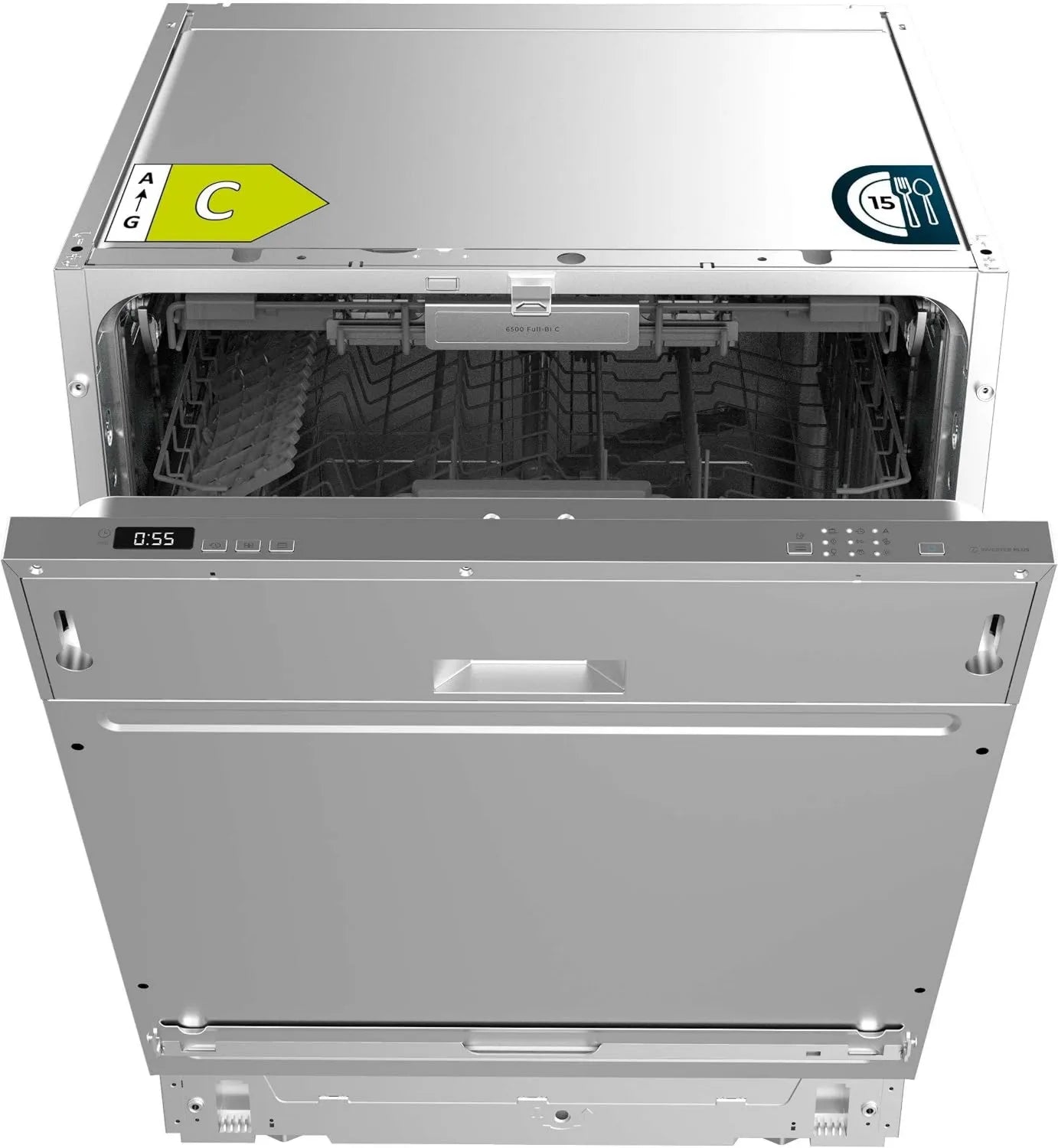 Cecotec lavavajillas, instalación empotrada, motor Inverter, Inicio Diferido, funcionamiento eficiente, 60 cm, 6 Programas, Tercera Bandeja, Plus