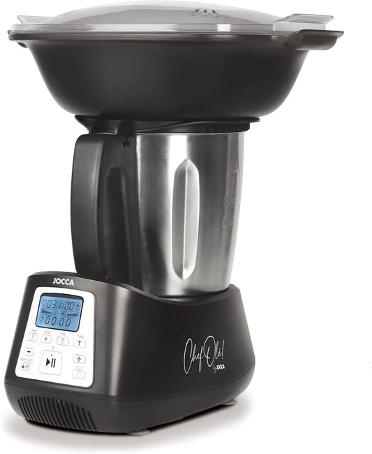 Procesador de alimentos, 3.5L, 1200W, 10 Programas, 10 Velocidades, Acero Inoxidable, Robot de Cocina Multifuncional Jocca 12 Funciones, Integrados
