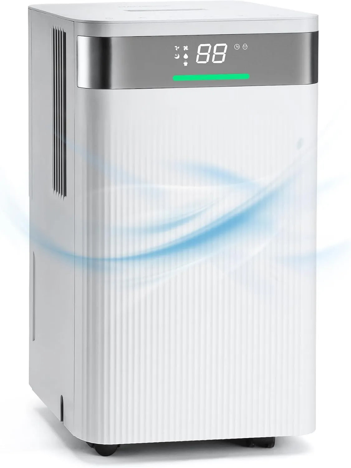 Deshumidificador 24H, 12L, Silencioso y de Bajo Consumo, Secado Continuo, Sensor Digital e Indicador, Sótano y Baño, control programable
