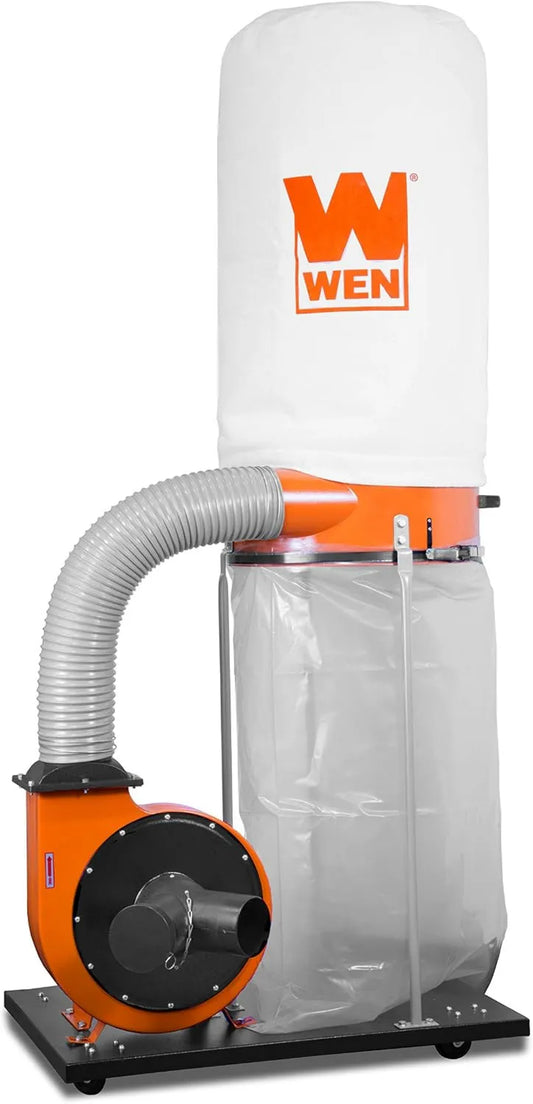 DC1300, 1300 CFM, Colector de Polvo para carpintería, 5 micras con Bolsa de Recogida de 50 galones y Base móvil