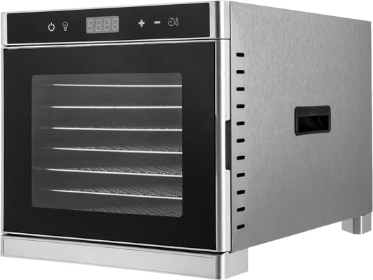 Deshidratador de alimentos, 700W, 8 Niveles, control programable, acero inoxidable